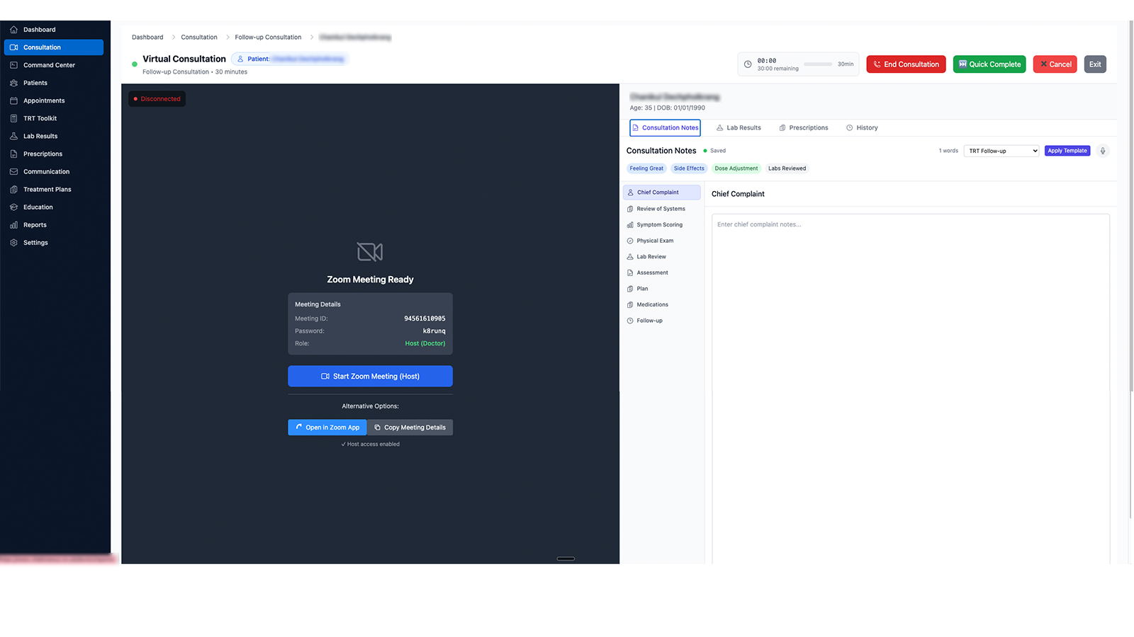 Clinical Automation Dashboard with advanced workflow management