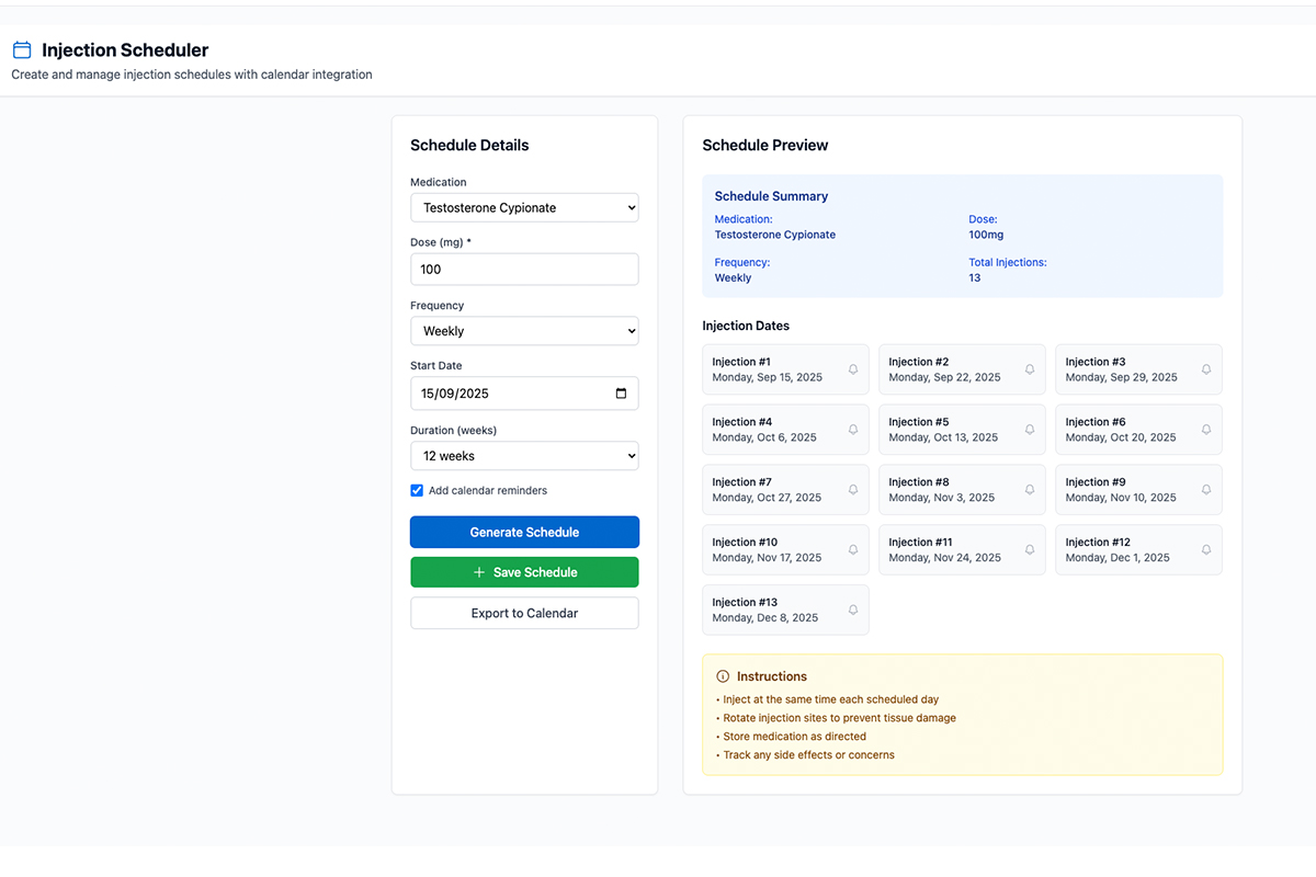 Injection Frequency Comparison Tool with side-by-side protocol analysis