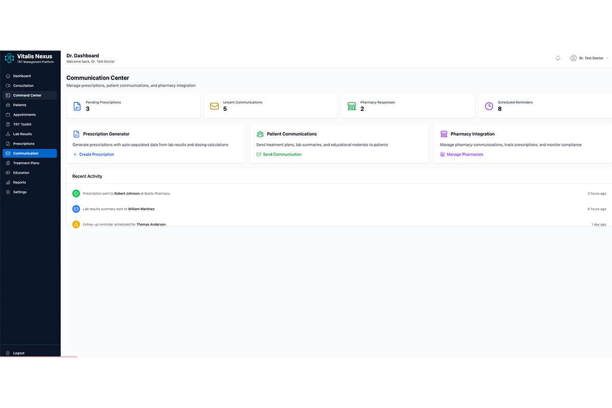 Patient Communication Hub with secure messaging and appointment booking